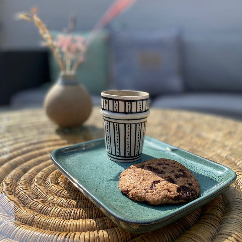 Fad grøn meleret- Stentøj - Billede 5