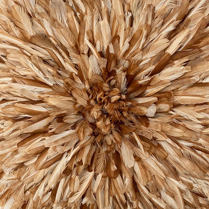 Fjer vægdekoration juju hat - lysebrun str. L - Billede 5