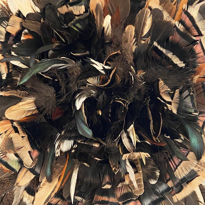 Fjer vægdekoration Juju hat - mørkebrunt miks - Billede 6