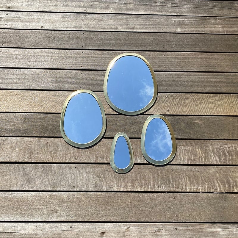 Spejl oval - guld - Billede 3