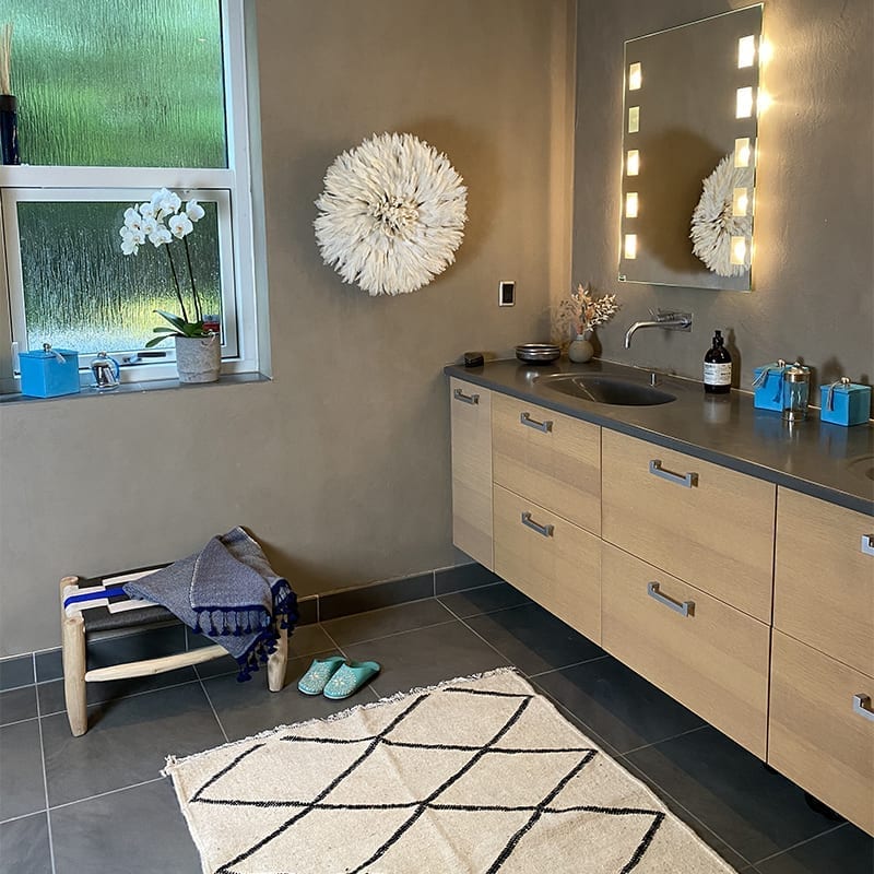 Krukke i stucco/tadlekt turkis- firkantet - Billede 6