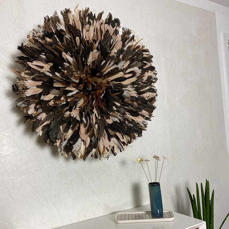 Fjer vægdekoration Juju hat - mørkebrunt miks - Billede 2