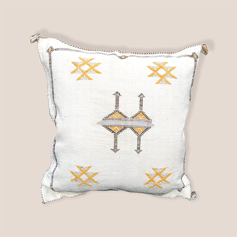 Kaktussilke pudebetræk - hvid