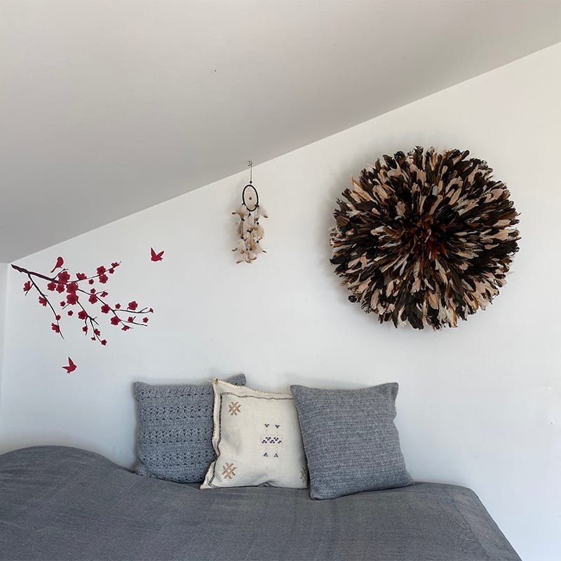 Fjer vægdekoration Juju hat - mørkebrunt miks - Billede 5