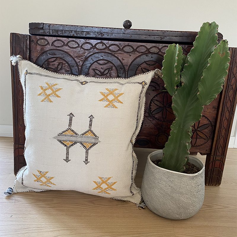 Kaktussilke pudebetræk - hvid - Billede 3