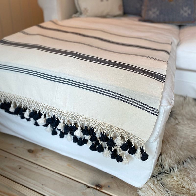 Marokkansk sengetæppe 140x270 cm. - Billede 2