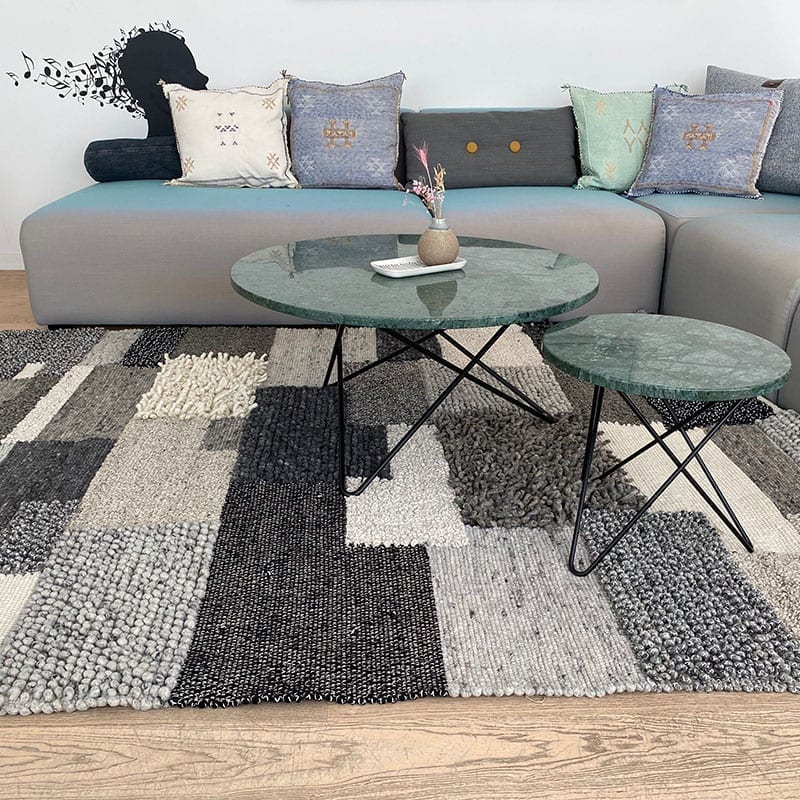 Håndvævet uldtæppe patchwork 170x240 - Billede 3