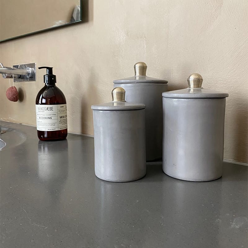 Krukker i stucco/tadlekt - lysegrå - Billede 3