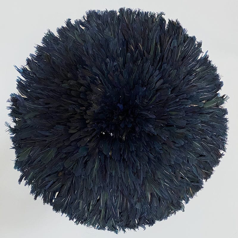 Fjer vægdekoration Juju hat - midnatsblå/sort