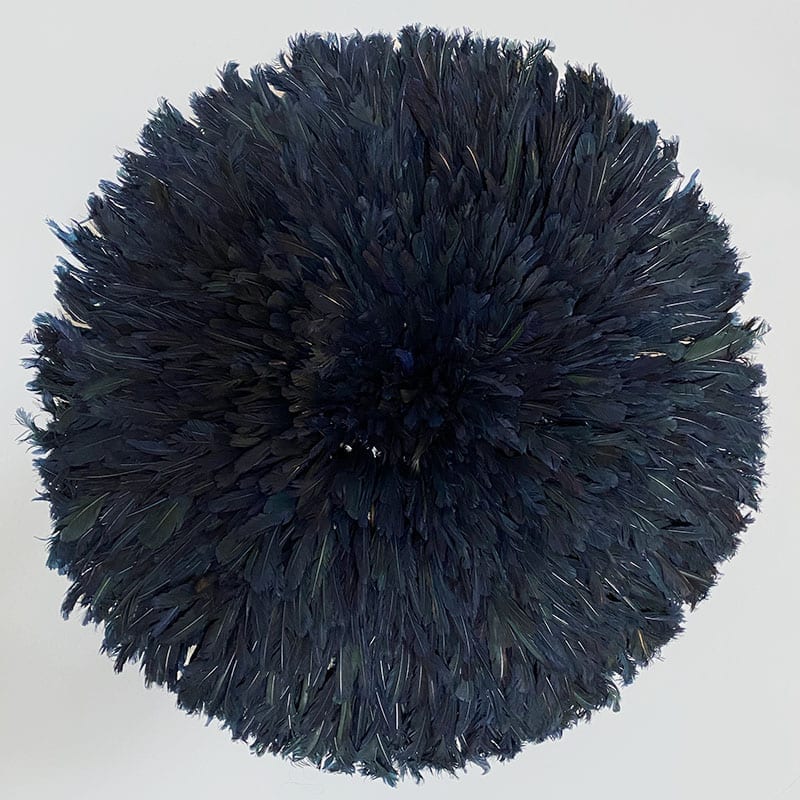 Fjer vægdekoration Juju hat - midnatsblå/sort