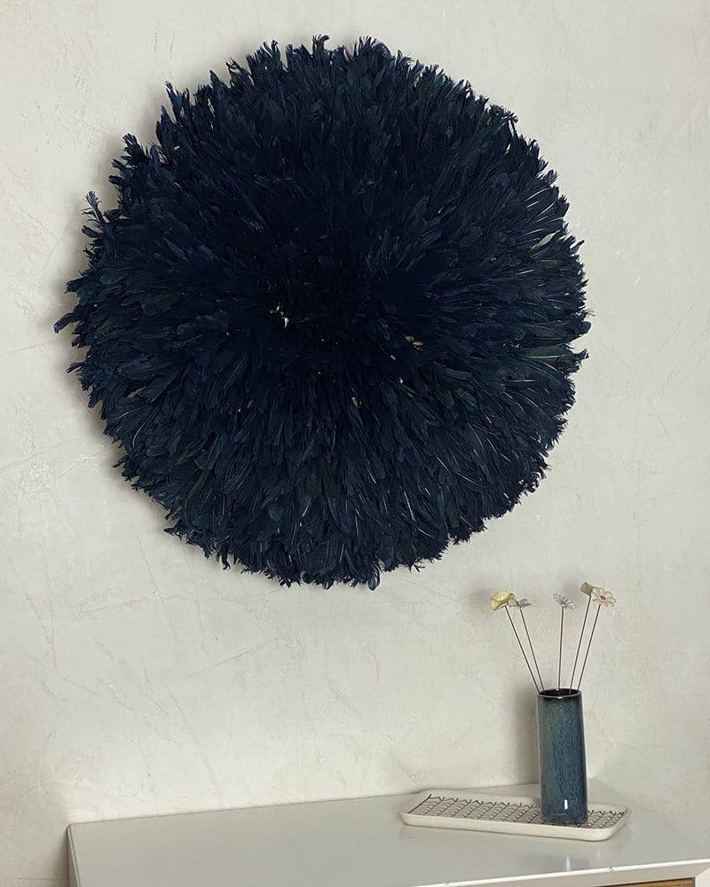 Fjer vægdekoration Juju hat - midnatsblå/sort - Billede 2