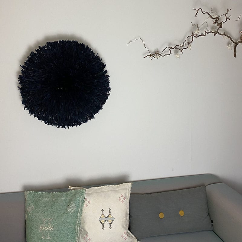 Fjer vægdekoration Juju hat - midnatsblå/sort - Billede 3