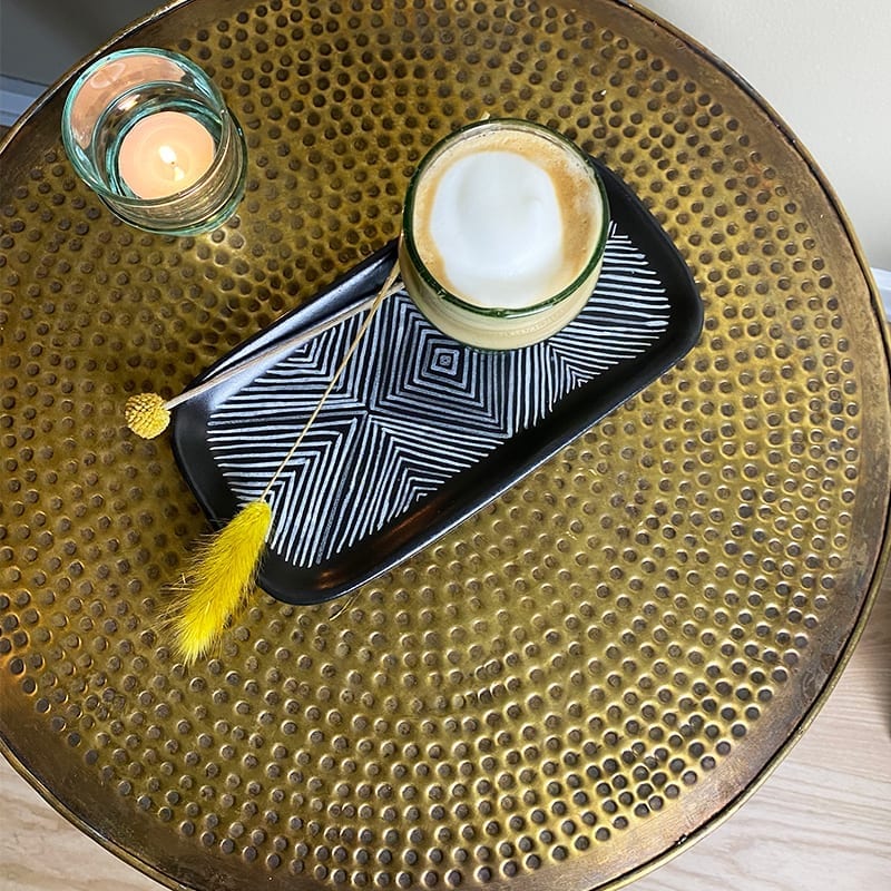 bord i patineret messing - Billede 3