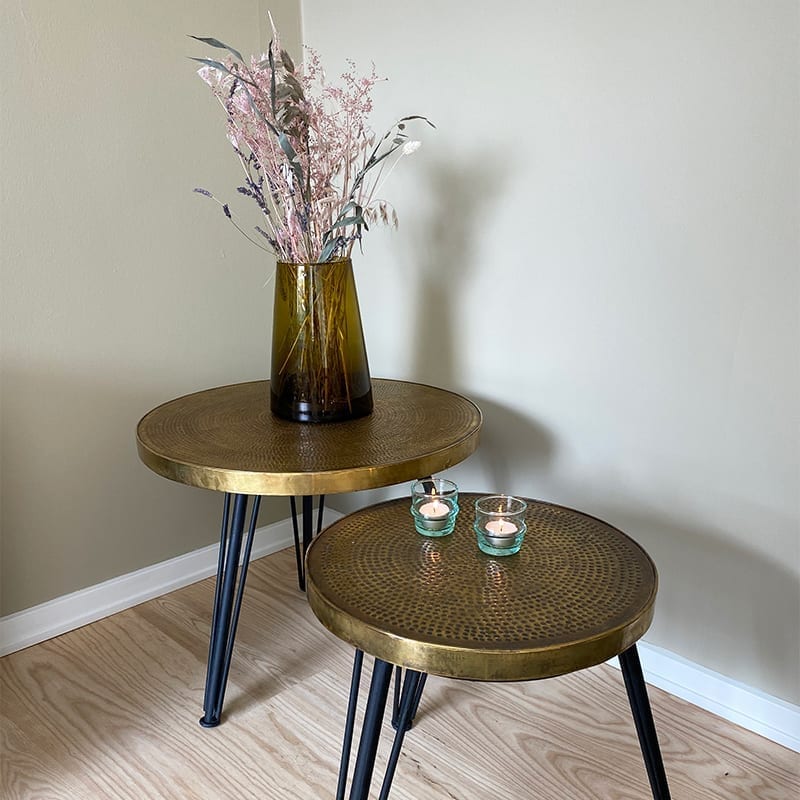 bord i patineret messing - Billede 2