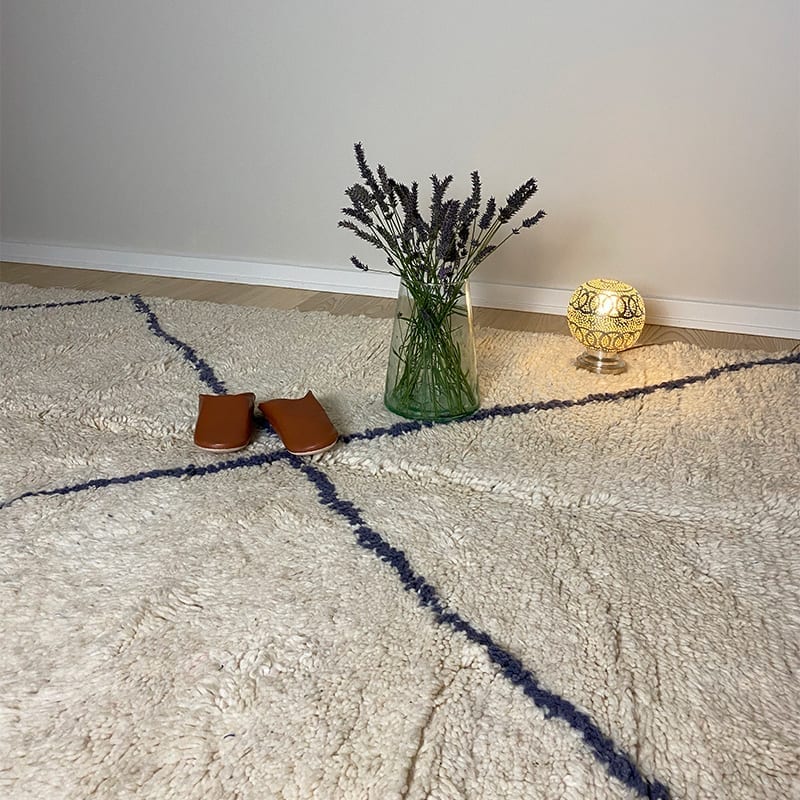 Håndvævet uldtæppe Beni Ouarain 140x250 - Billede 3