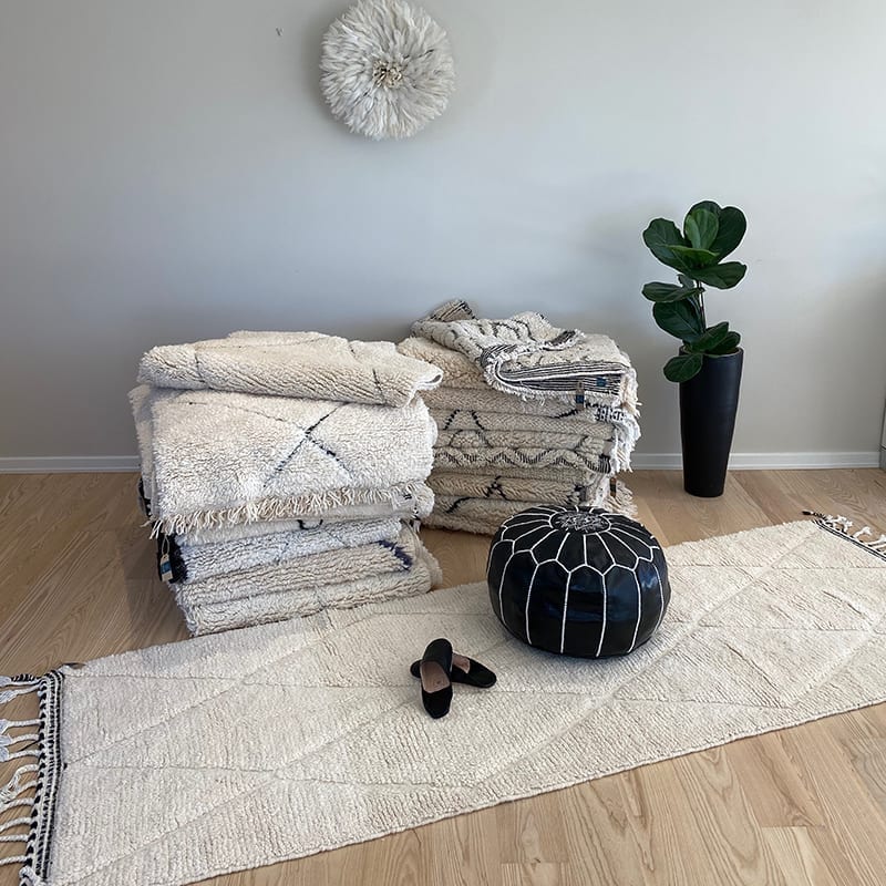 Håndvævet uldtæppe Beni Ouarain 90x280 - Billede 4