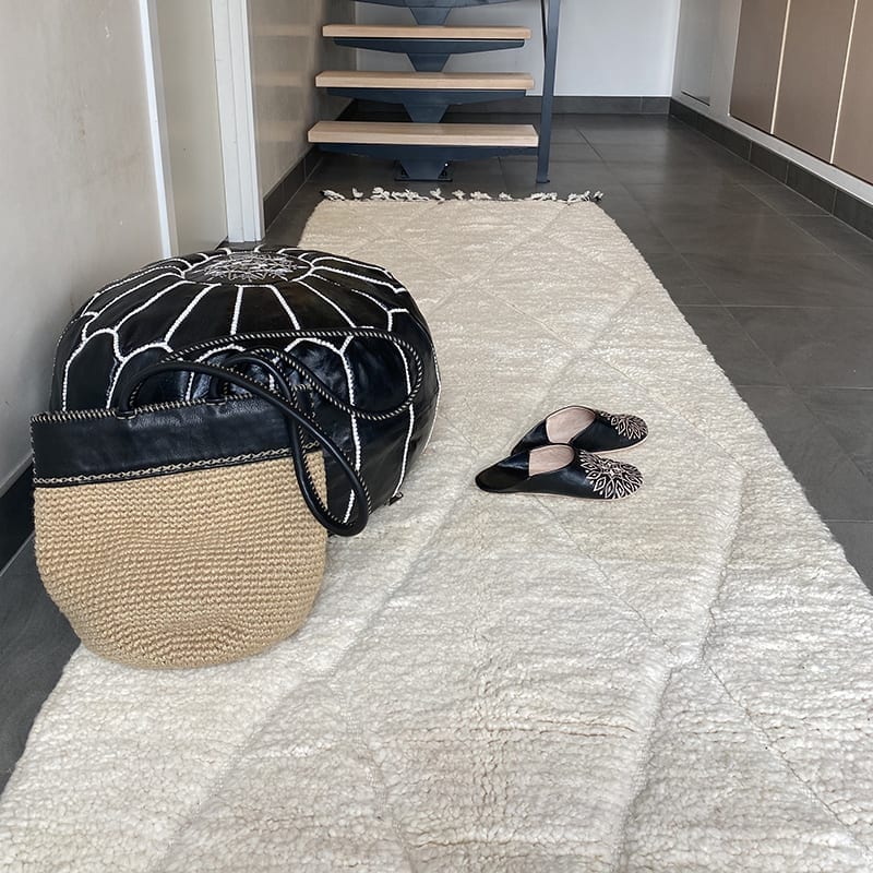 Håndvævet uldtæppe Beni Ouarain 90x280 - Billede 5