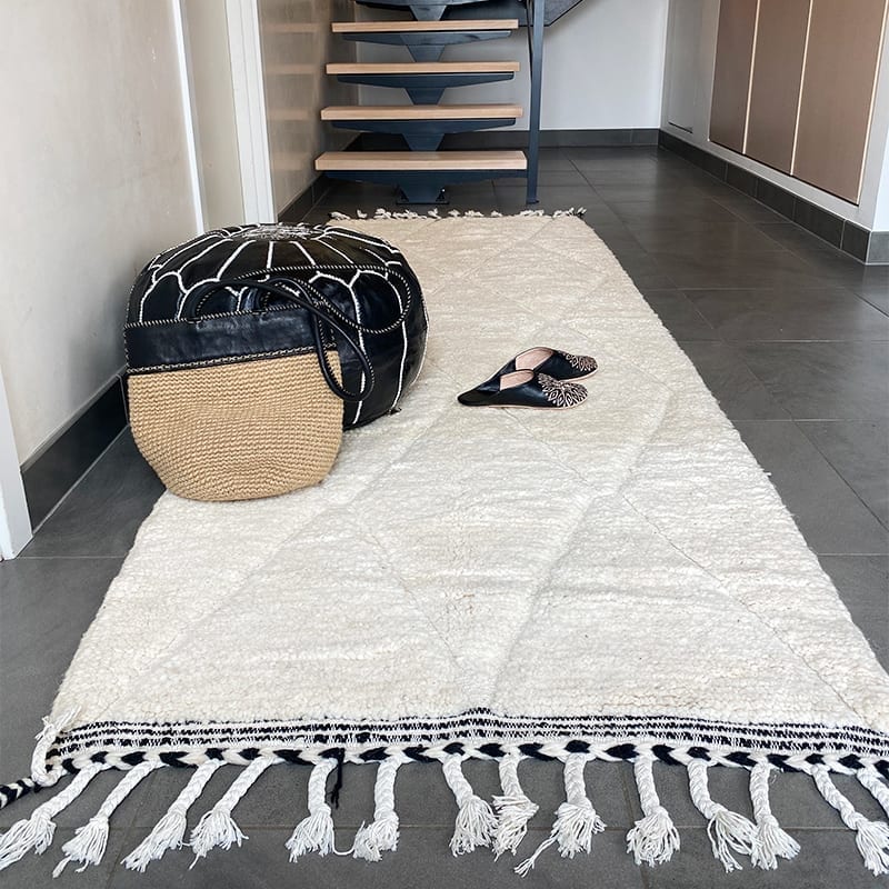 Håndvævet uldtæppe Beni Ouarain 90x280 - Billede 3