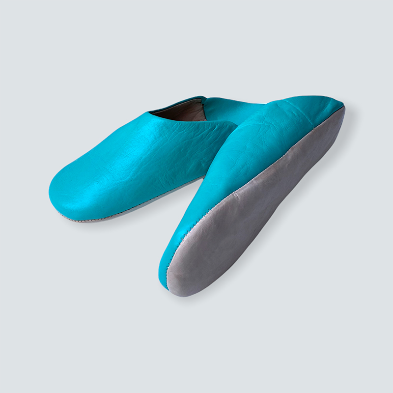 Marokkanske slippers - turkis (kvinde) - Billede 2
