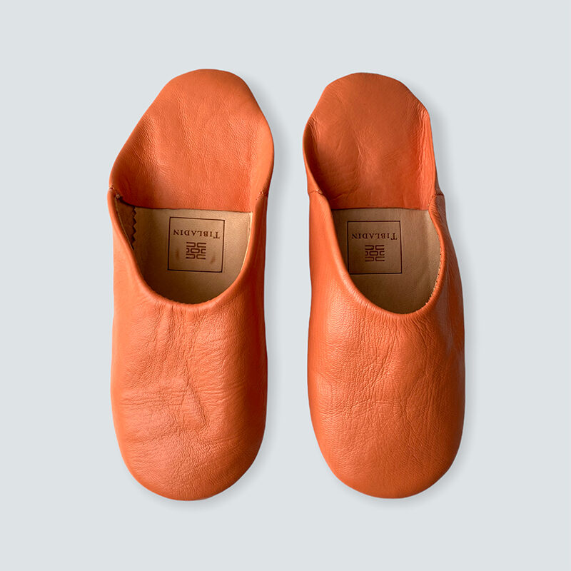 Marokkanske slippers - orange (kvinde)