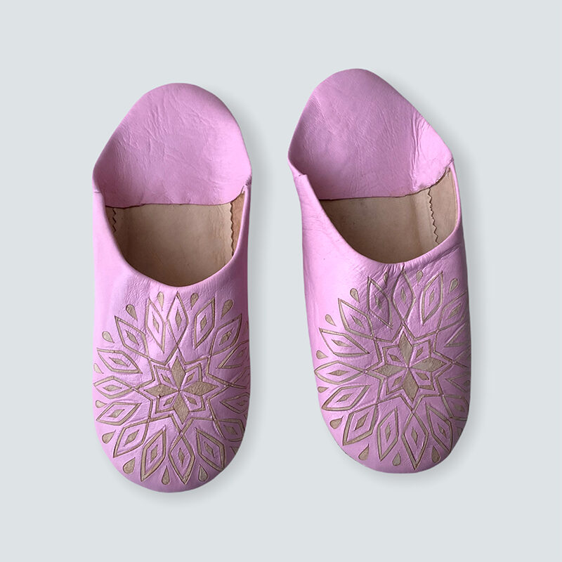 Lyserøde slippers med mønster