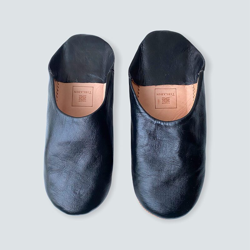 Marokkanske slippers - sort (herre)