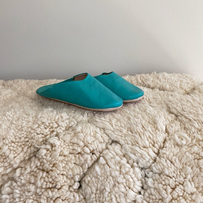 Marokkanske slippers - turkis (kvinde) - Billede 6
