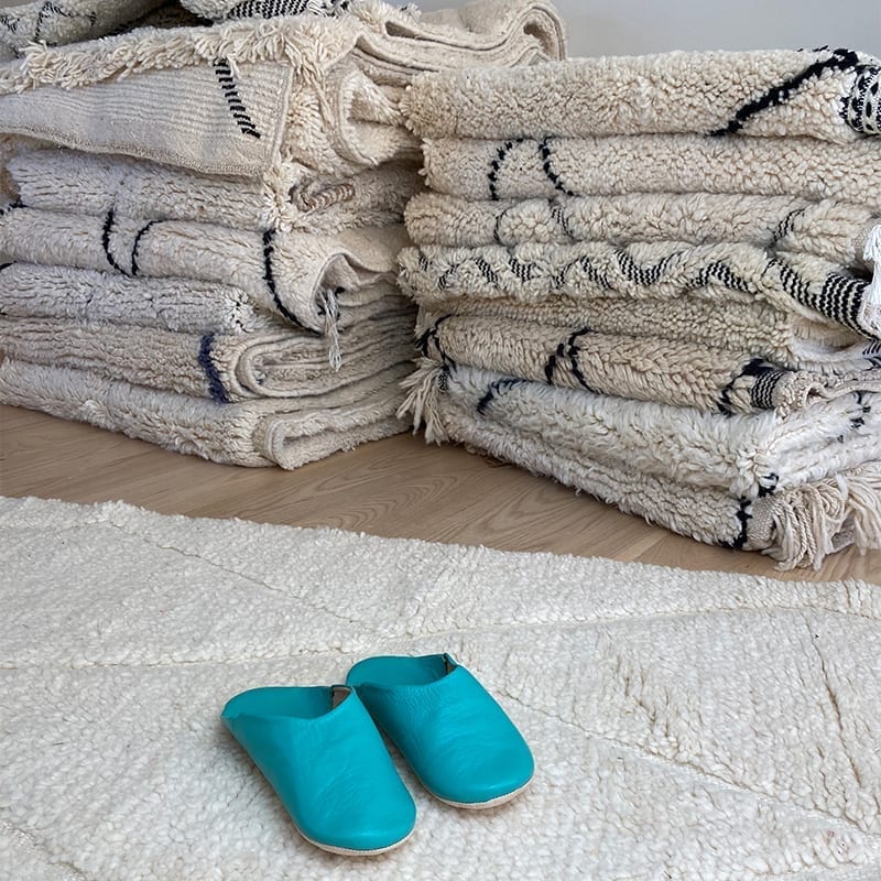 Marokkanske slippers - turkis (kvinde) - Billede 5