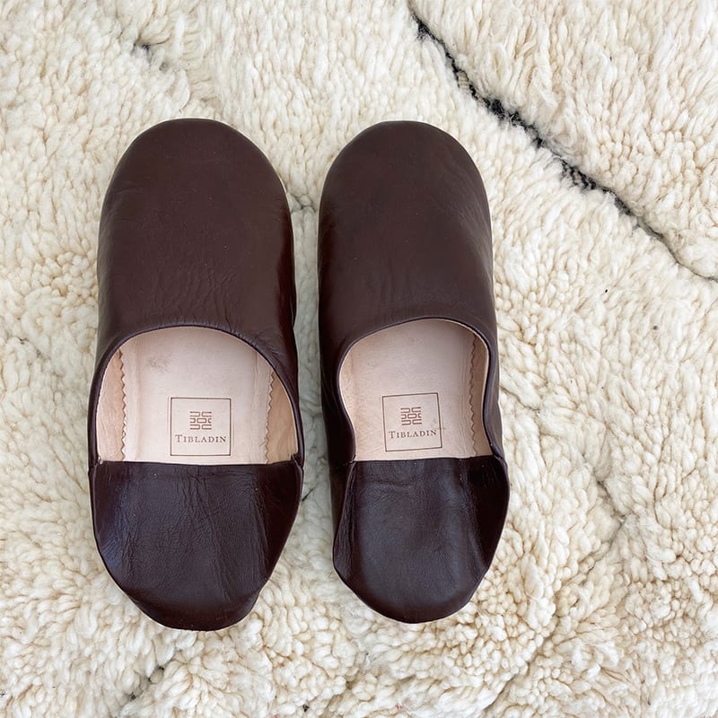 Marokkanske slippers - mørkebrun (herre) - Billede 6