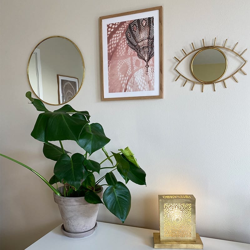 Spejl rund - tynd guldkant - Billede 5