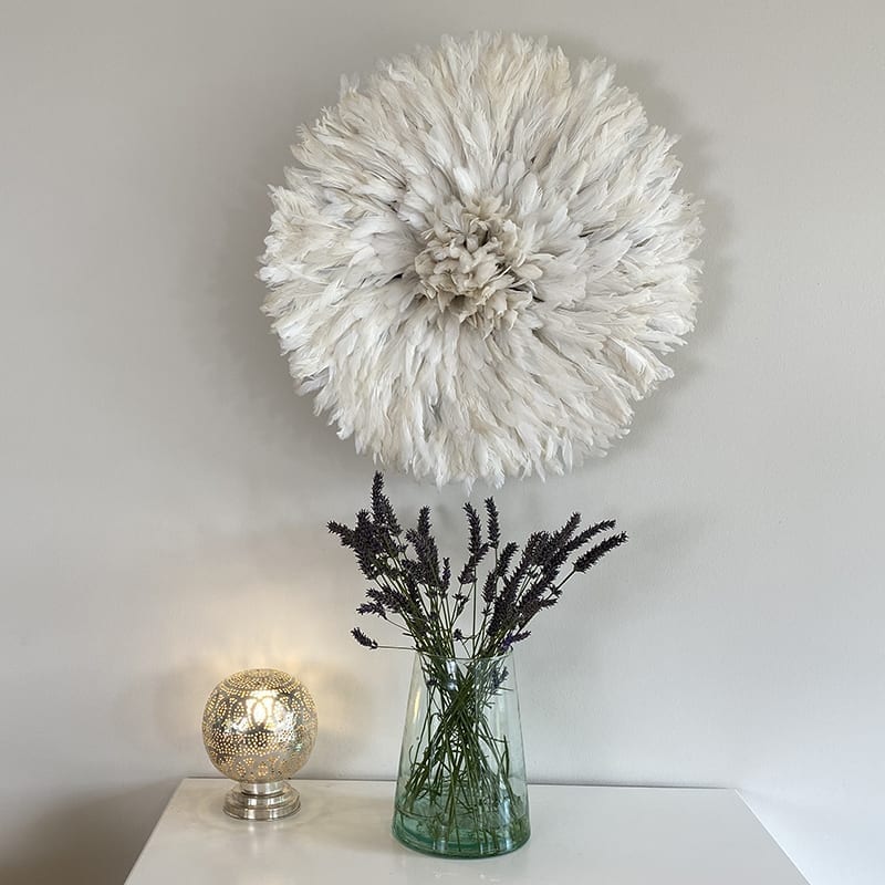 Marokkansk rund bordlampe - sølv med mønster - Billede 3