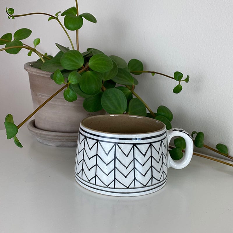 Cappuccino kop - tre forskellige mønstre - Billede 3