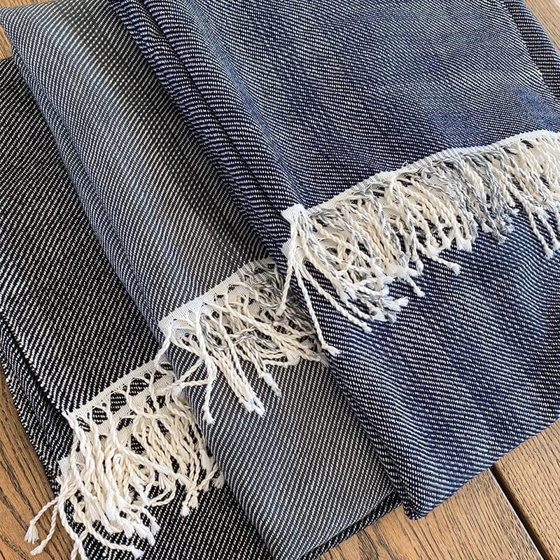 Marokkansk plaid stribet - 3 forskellige farver