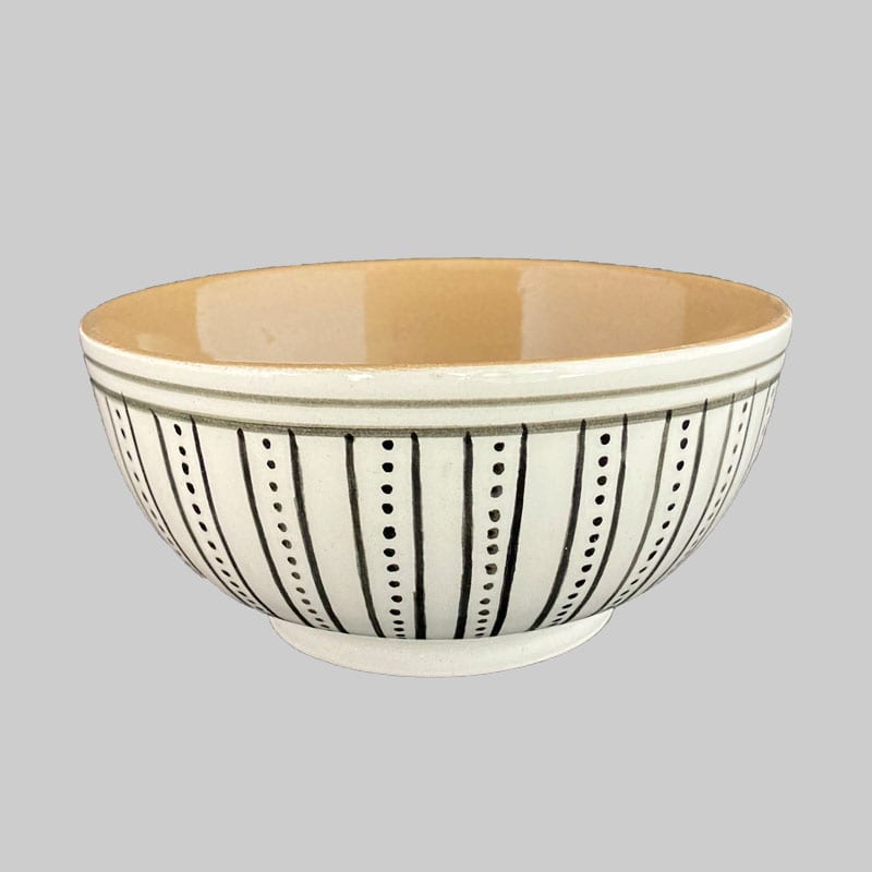 Skål hvid med mønster - Billede 3