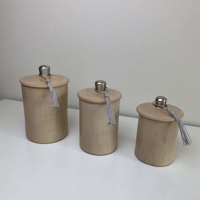 Krukker i stucco/tadlekt - beige - Billede 2