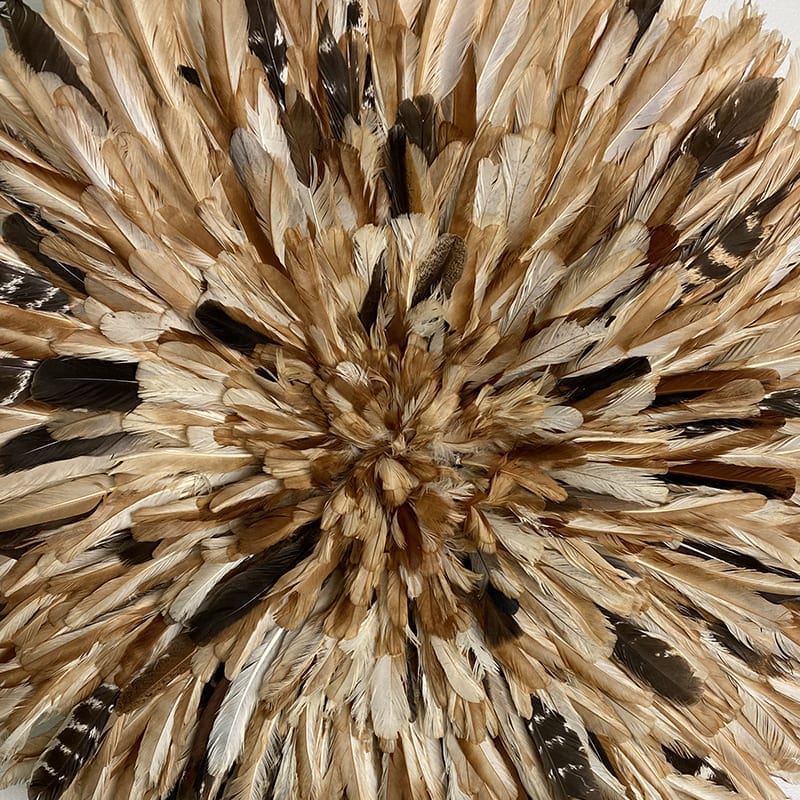 Fjer vægdekoration juju hat - lysebrunt miks - Billede 2