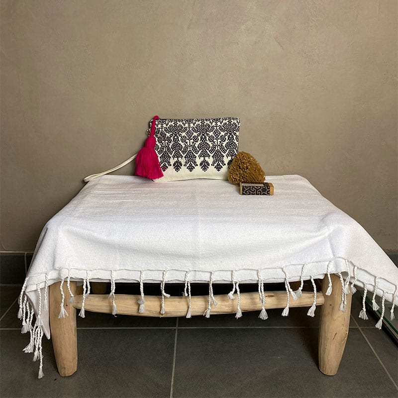 Toilettaske - med marokkansk mønster og pink kvast - Billede 3