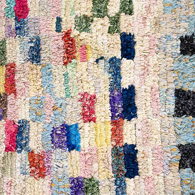 Marokkansk Boucherouite tæppe - Douce 118x215 - Billede 3