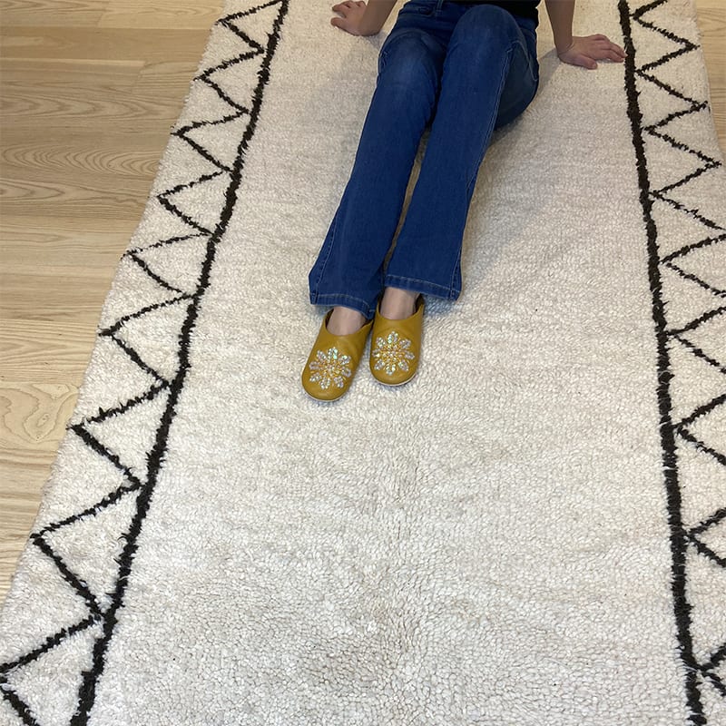 Håndvævet uldtæppe Beni Ouarain 170x255 - Billede 2