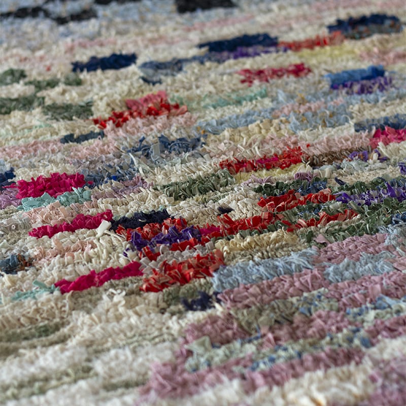 Marokkansk Boucherouite tæppe - Douce 118x215 - Billede 6