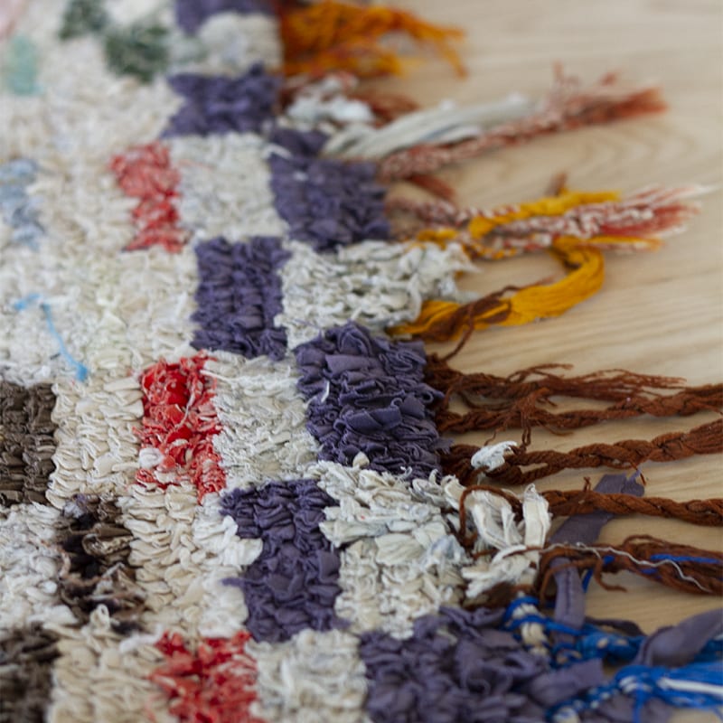 Marokkansk Boucherouite tæppe - Douce 118x215 - Billede 5