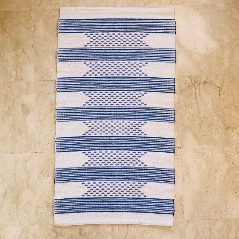 Håndvævet tæppe i bomuld, Chaouen