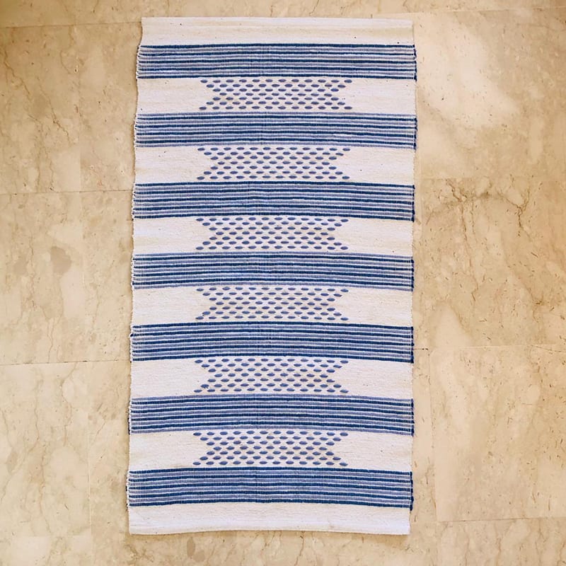 Håndvævet tæppe i bomuld, Chaouen