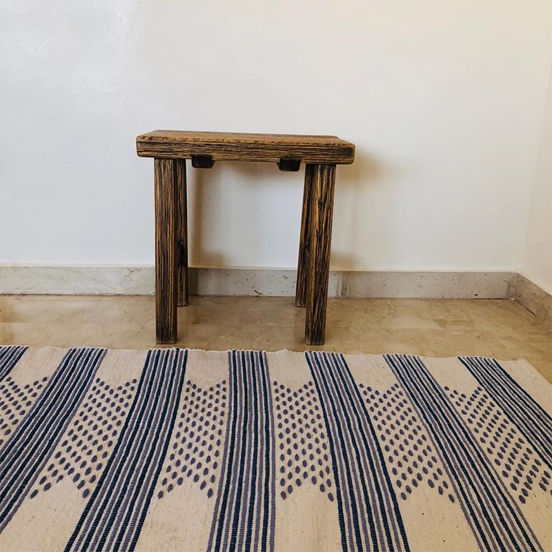 Håndvævet tæppe i bomuld, Chaouen - Billede 2