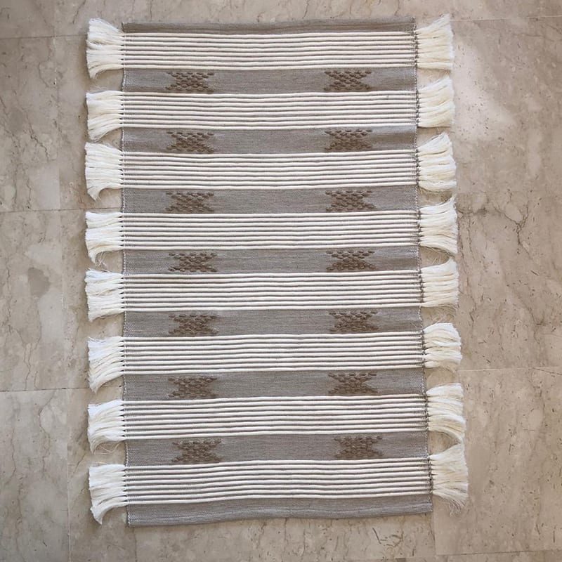 Håndvævet tæppe i bomuld, Bahia