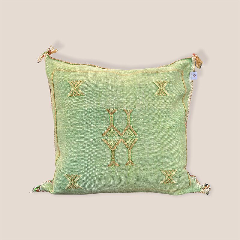 Kaktussilke pudebetræk - limegrøn