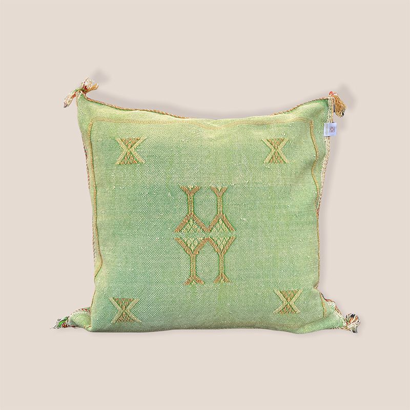 Kaktussilke pudebetræk - limegrøn