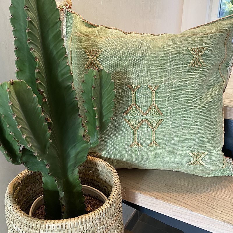 Kaktussilke pudebetræk - limegrøn - Billede 3