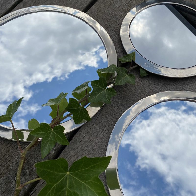 Spejl rund - Sølv - Billede 3