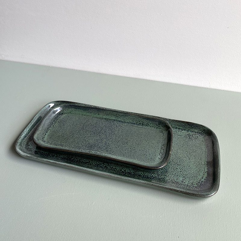 Fad grøn marbré - Stentøj - Billede 2